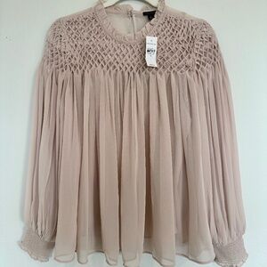 Ann Taylor Women's Feminine Smocked Lightweight Blouse w/Cami M NWT Romantic NWT